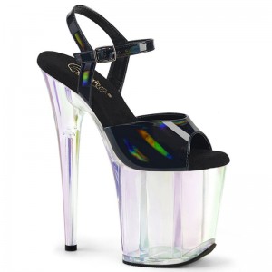 Black Pleaser Flamingo-809HT Women's Platform Heels Sandals | AU XUSYQZR