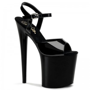 Black Pleaser Flamingo-809 Women's Platform Heels Sandals | AUSTRALIA MYSOH