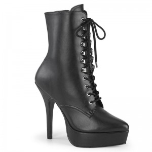 Black Pleaser Indulge-1020 Vegan Leather Women's Heels Boots | AU JDMBAVG