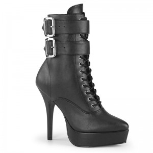 Black Pleaser Indulge-1026 Vegan Leather Women's Heels Boots | AU CURVDEH