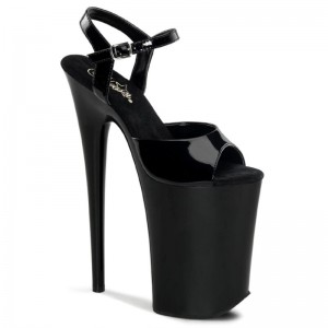 Black Pleaser Infinity-909 Women's Platform Heels Sandals | AUSTRALIA UKJWX