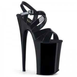 Black Pleaser Infinity-997 Women's Platform Heels Sandals | AUSTRALIA SFKTW