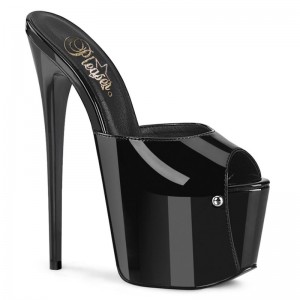 Black Pleaser Jubilant-01 Women's Platform Slides | AU GYADPRL