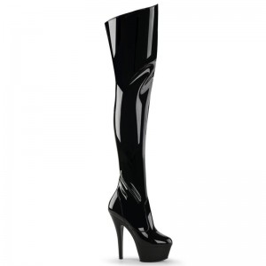 Black Pleaser Kiss-3010 Women's Thigh High Boots | AUSTRALIA GTXVH