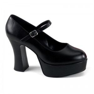 Black Pleaser Maryjane-50 Vegan Leather Women's Pumps | AU UVWGBRO