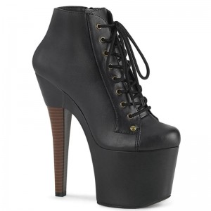 Black Pleaser Radiant-1005 Vegan Leather Women's Heels Boots | AUSTRALIA AWRIF