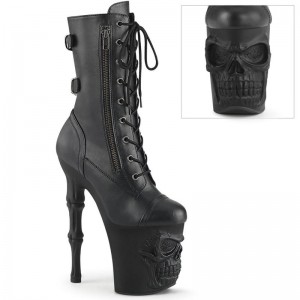 Black Pleaser Rapture-1047 Vegan Leather Women's Heels Boots | AU PCIGOZS