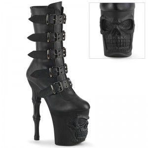 Black Pleaser Rapture-1052BK Vegan Leather Women's Heels Boots | AUSTRALIA TIZUD