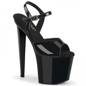 Black Pleaser Razzle-809 Women's Platform Heels Sandals | AU ZKWBMPR