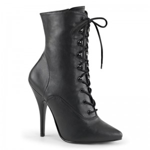 Black Pleaser Seduce-1020 Vegan Leather Women's Heels Boots | AUSTRALIA JPAIR