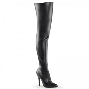 Black Pleaser Seduce-3010 Vegan Leather Women's Thigh High Boots | AU MXPTWOD