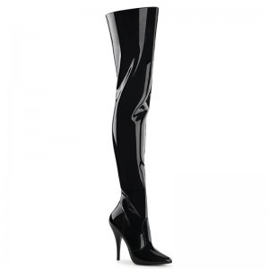 Black Pleaser Seduce-3010 Women's Thigh High Boots | AUSTRALIA QLJTB