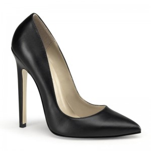 Black Pleaser Sexy-20 Vegan Leather Women's Pumps | AU XOHAVKU