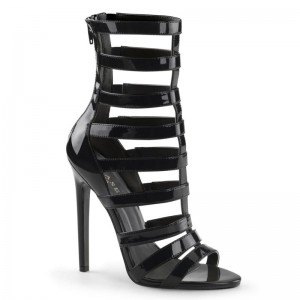 Black Pleaser Sexy-52 Women's Heels Sandals | AU YSQZGVE