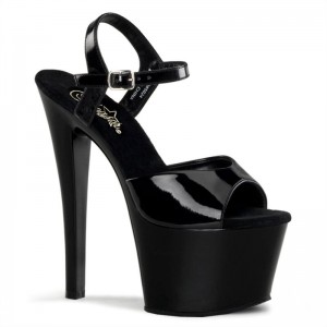 Black Pleaser Sky-309 Women's Platform Heels Sandals | AUSTRALIA TDYBG