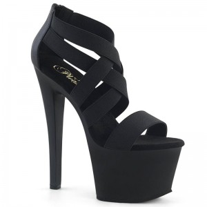 Black Pleaser Sky-369 Women's Platform Heels Sandals | AUSTRALIA RKJPE