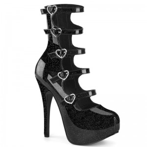 Black Pleaser Teeze-23 Glitter Women's Pumps | AUSTRALIA ZUTNE