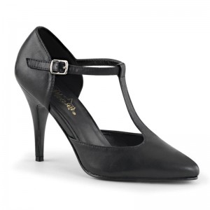 Black Pleaser Vanity-415 Vegan Leather Women's Pumps | AUSTRALIA ZIKCF