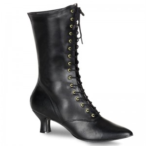 Black Pleaser Victorian-120 Women's Heels Boots | AU WRPKNDM