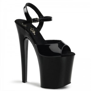 Black Pleaser Xtreme-809 Women's Platform Heels Sandals | AU HMNBSRI