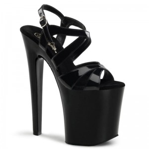 Black Pleaser Xtreme-872 Women's Platform Heels Sandals | AU ZGRXHJK