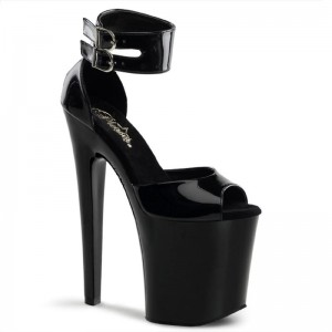 Black Pleaser Xtreme-875 Women's Platform Heels Sandals | AU JRXNAQS