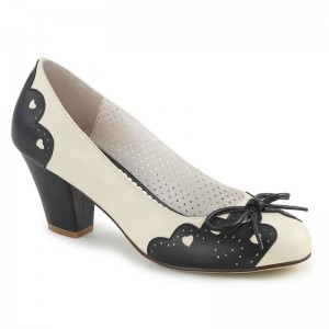 Black / Beige Pleaser Wiggle-17 Women's Pumps | AUSTRALIA TCVNU