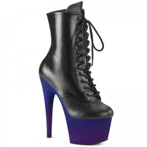 Black / Blue Pleaser Adore-1020BP Women's Heels Boots | AUSTRALIA JVUHS