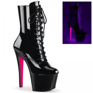 Black / Pink Pleaser Sky-1020TT Women's Heels Boots | AUSTRALIA TELOQ