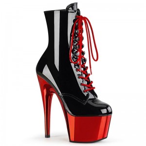 Black / Red Pleaser Adore-1020 Women's Heels Boots | AUSTRALIA LJBED