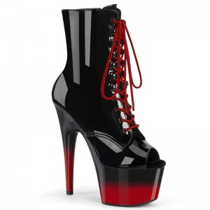 Black / Red Pleaser Adore-1021BR-H Women's Heels Boots | AU BDJPFYT