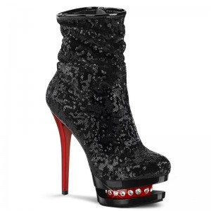 Black / Red Pleaser Blondie-R-1009 Women's Heels Boots | AU VDLSPAK