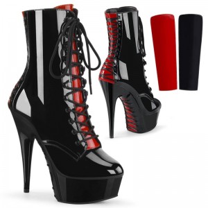 Black / Red Pleaser Delight-1020FH Women's Heels Boots | AU GLXEITM