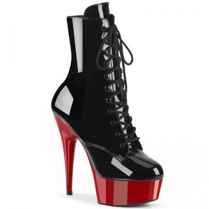 Black / Red Pleaser Delight-1020 Women's Heels Boots | AU KTFRWHX