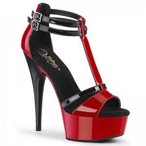 Black / Red Pleaser Delight-663 Women's Platform Heels Sandals | AUSTRALIA PCMGX