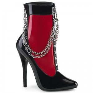 Black / Red Pleaser Domina-1033 Women's Heels Boots | AUSTRALIA BGKLT