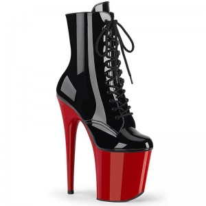 Black / Red Pleaser Flamingo-1020 Women's Heels Boots | AUSTRALIA GXUWK