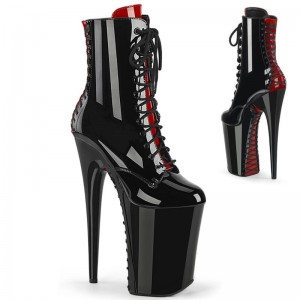 Black / Red Pleaser Infinity-1020FH Women's Heels Boots | AUSTRALIA NSHDB