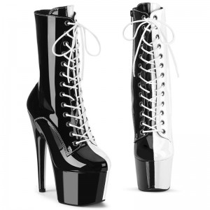 Black / White Pleaser Adore-1040TT Women's Heels Boots | AU DSZKBRE