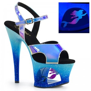 Blue Pleaser Moon-711MER Women's Platform Heels Sandals | AUSTRALIA MLFCZ