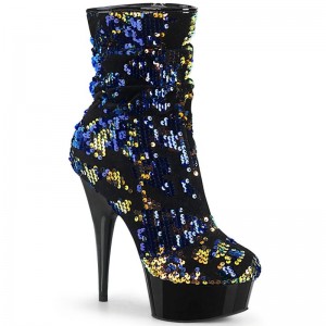 Blue / Black Pleaser Delight-1004 Women's Heels Boots | AU ITYUWSK