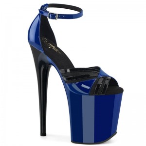 Blue / Black Pleaser Flamingo-884 Women's Platform Heels Sandals | AUSTRALIA AOBZP