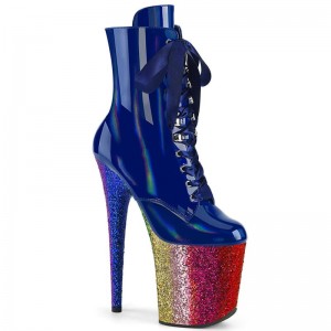 Blue / Multicolor Pleaser Flamingo-1020HG Women's Heels Boots | AU IUFSWAC