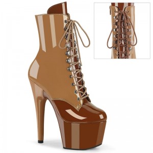 Brown Pleaser Adore-1020DC Women's Heels Boots | AUSTRALIA HOYCJ