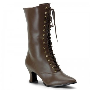 Brown Pleaser Victorian-120 Women's Heels Boots | AUSTRALIA LGUHC