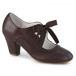 Brown Pleaser Wiggle-32 Women's Pumps | AU LHTOMYF