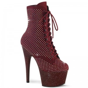 Burgundy Pleaser Adore-1020RM Women's Heels Boots | AU CFVPENR