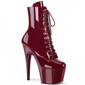 Burgundy Pleaser Adore-1020 Women's Heels Boots | AUSTRALIA NPZBR