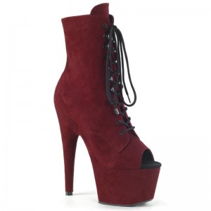 Burgundy Pleaser Adore-1021FS Women's Heels Boots | AUSTRALIA THOVM