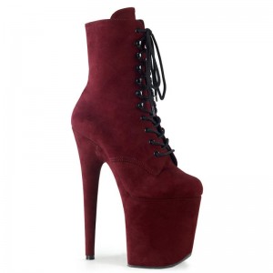 Burgundy Pleaser Flamingo-1020FS Women's Heels Boots | AUSTRALIA MPBAV